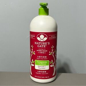 Nature's Gate Lotion Pomegranate Sunflower Vegan 32 fl oz USA Made Moisturizer
